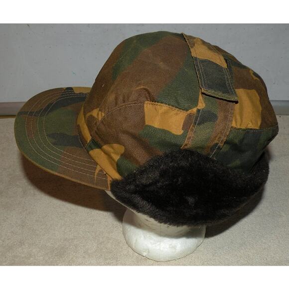 Vtg Gore-Tex Thinsulate Fleece Lined Trapper Hat Ear Flaps Camo Large USA - Picture 5 of 6